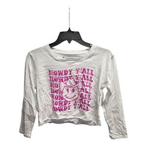 PRINCE PETER White Howdy Ya'll Cotton Long Sleeve Graphic T-shirt L